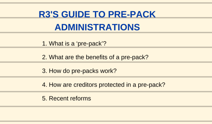 Quick guide to pre-pack administrations